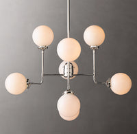 WOMO Milk Glass Sputnik Globe Chandelier - Bistro
