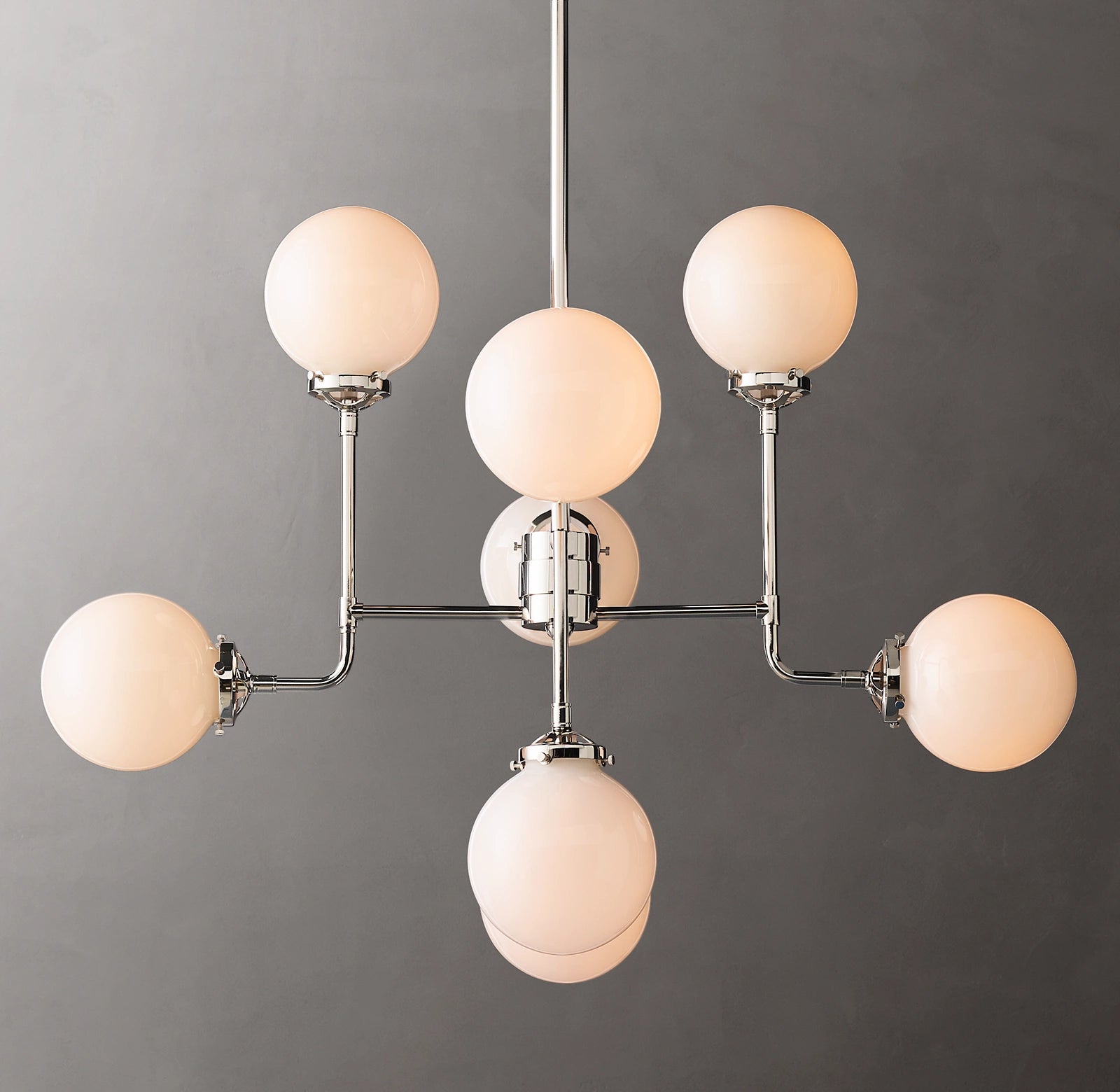 WOMO Milk Glass Sputnik Globe Chandelier - Bistro
