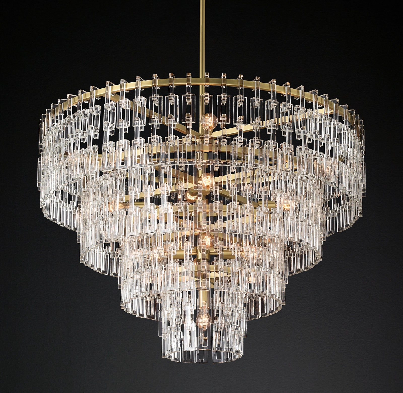 WOMO Chain Crystal Tiered Chandelier - Marignan
