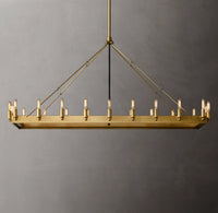 WOMO Filament Tubular Candle Rectangular Chandelier - Camino