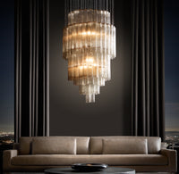 WOMO Tronchi Murano Glass Tiered Chandelier - Serenella