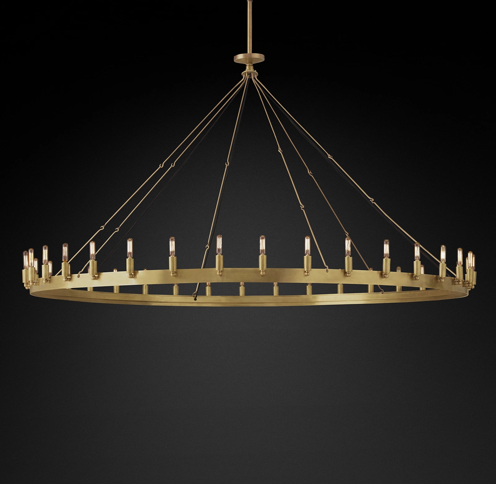WOMO Vintage Filament Bent Tip Candle Round Chandelier - Camino