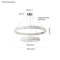 WOMO 2 Tier Circular Crystal Chandelier-WM2192