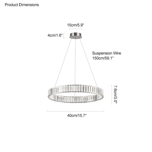 WOMO 2 Tier Circular Crystal Chandelier-WM2192