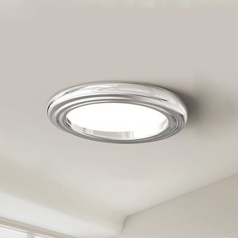 WOMO Dimmable Round Flat Chrome Ceiling Light-WM1064