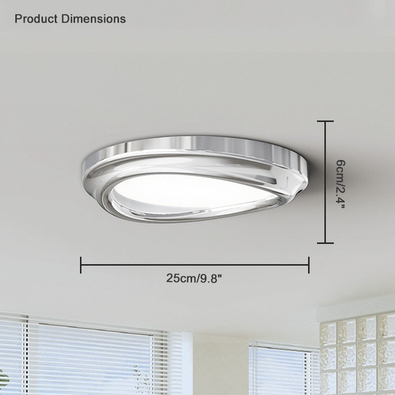 WOMO Round Chrome Flush Mount Ceiling Light-WM1063