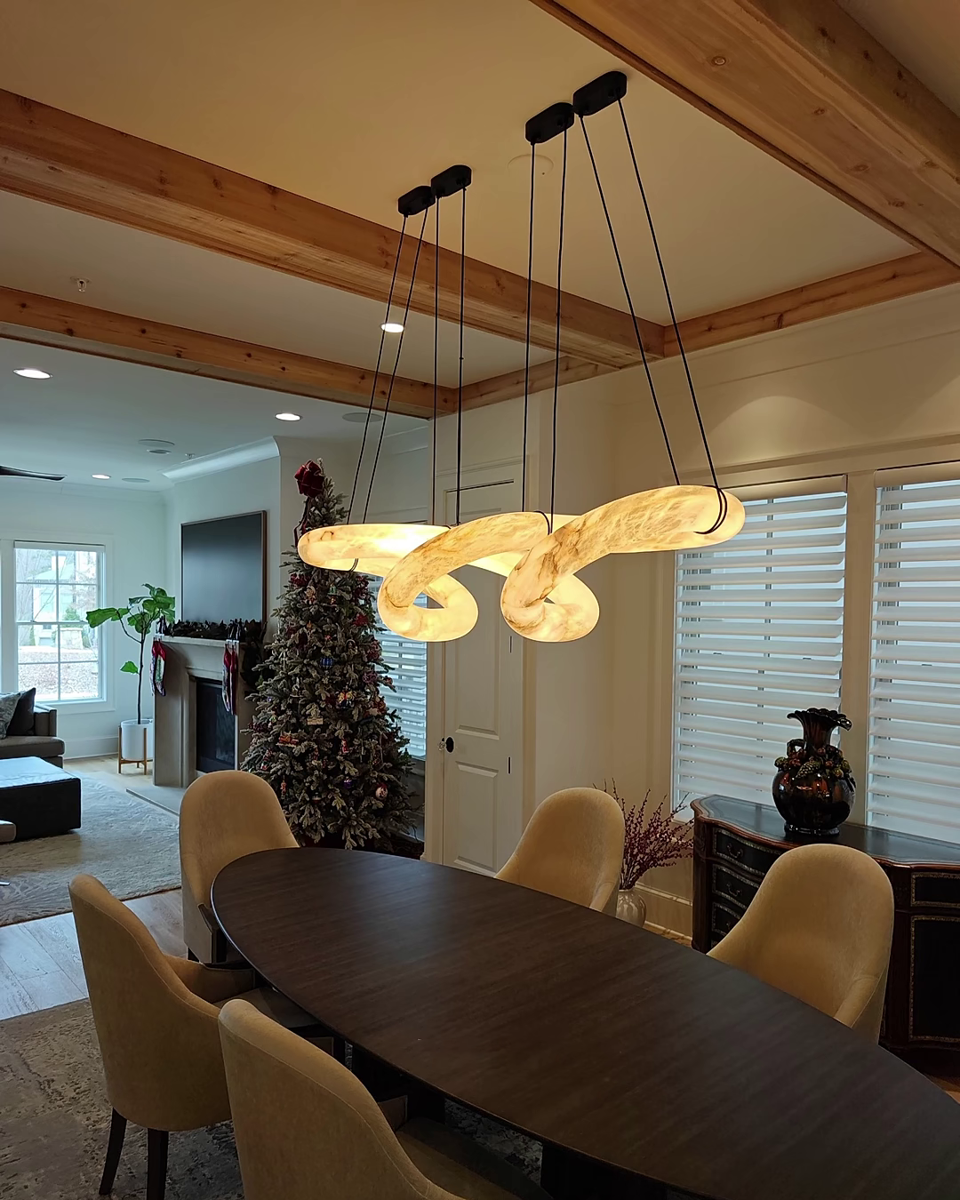 WOMO Infinity Large Alabaster Chandelier-WM2883