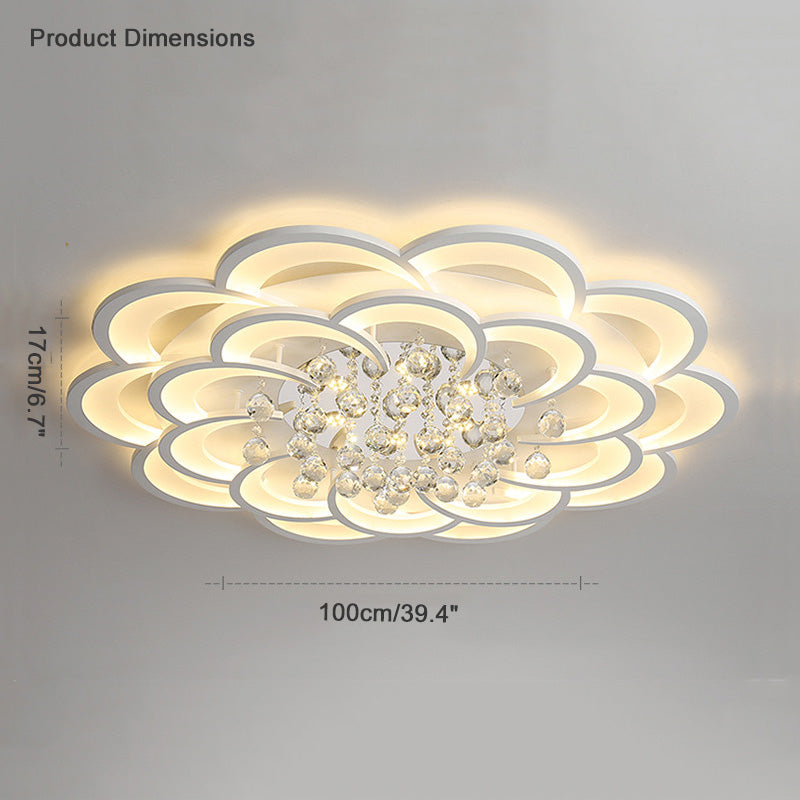 WOMO Big Flower Crystal Ceiling Light-WM1078