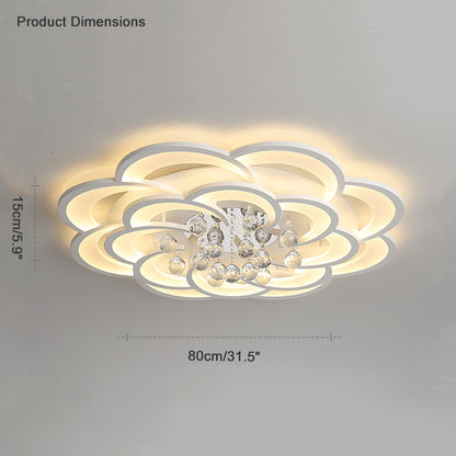 WOMO Big Flower Crystal Ceiling Light-WM1078