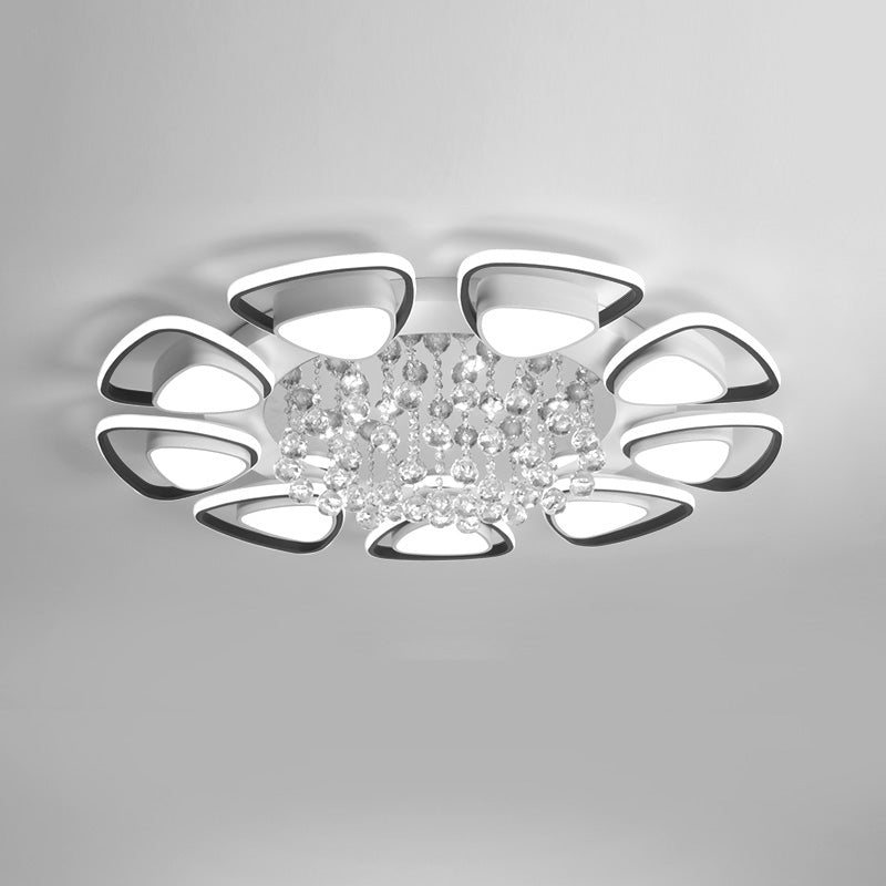 WOMO Big Flower Crystal Flush Mount Ceiling Light-WM1075