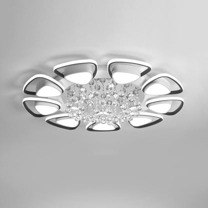 WOMO Big Flower Crystal Flush Mount Ceiling Light-WM1075