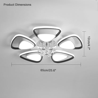 WOMO Big Flower Crystal Flush Mount Ceiling Light-WM1075