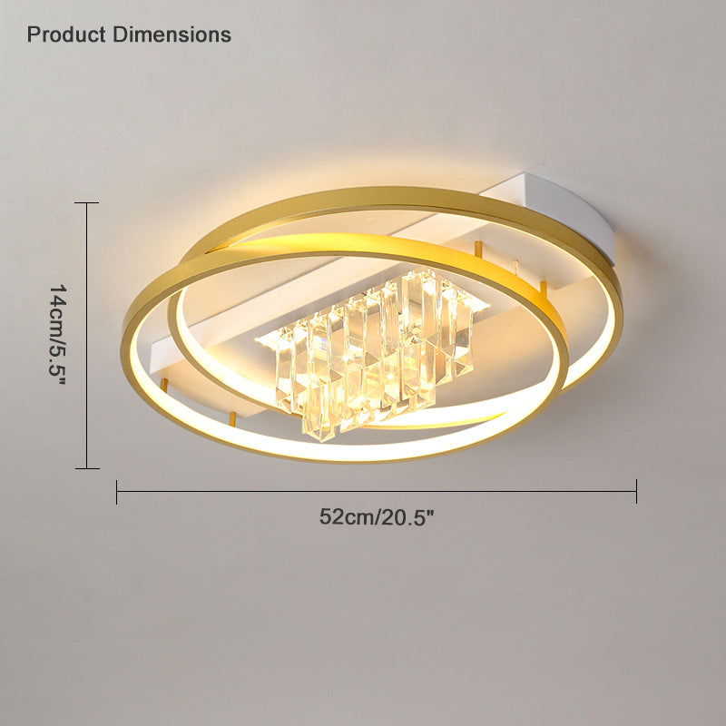 WOMO Crystal Square/Circular LED Ceiling Light-WM1071