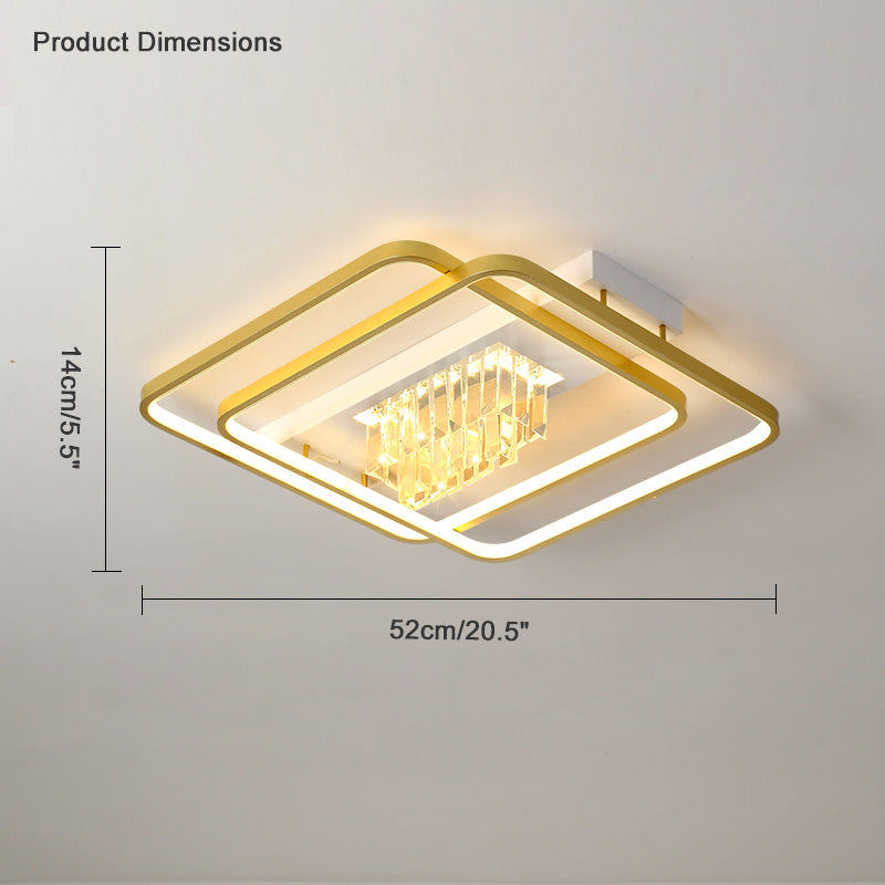 WOMO Crystal Square/Circular LED Ceiling Light-WM1071