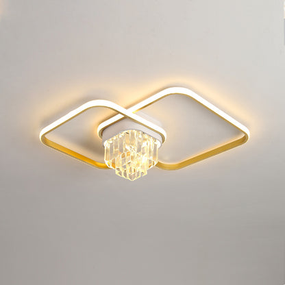 WOMO Crystal Geometric LED Ceiling Light-WM1069