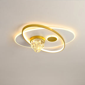 WOMO Oval Crystal Ceiling Light-WM1072