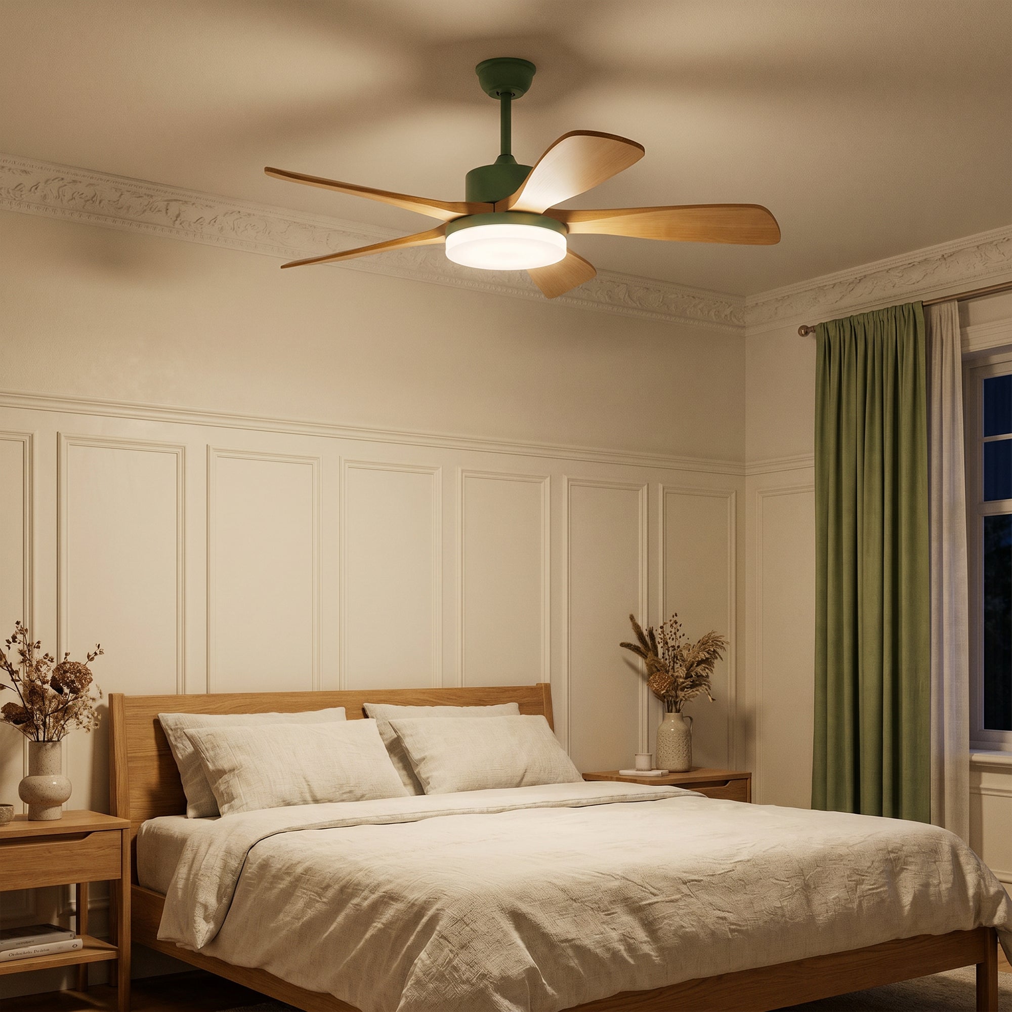 WOMO Nordic Reversible Ceiling Fan with Light-WM5002