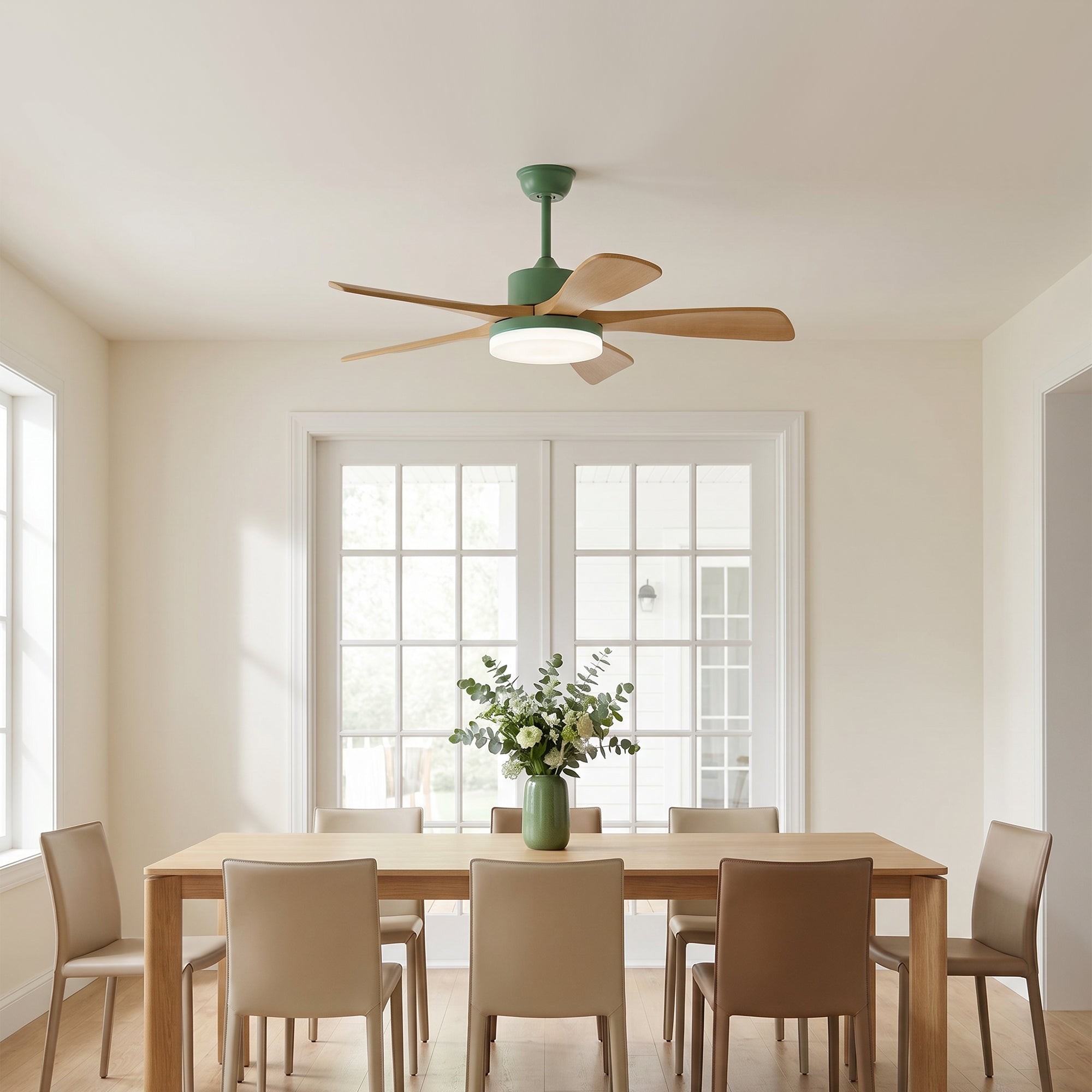 WOMO Nordic Reversible Ceiling Fan with Light-WM5002