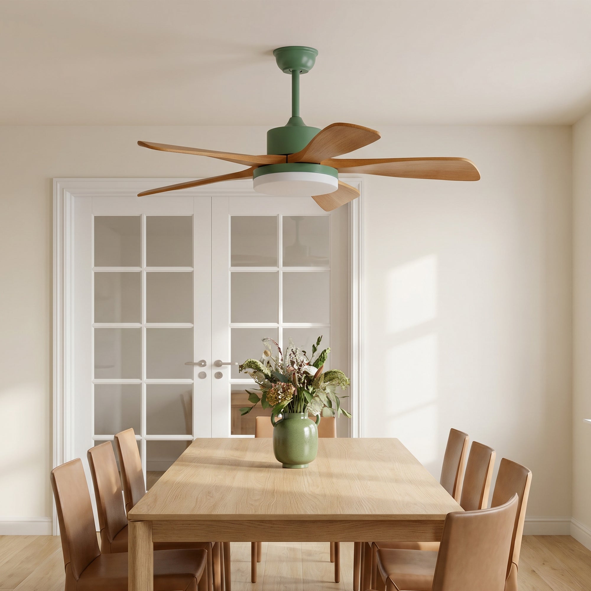 WOMO Nordic Reversible Ceiling Fan with Light-WM5002